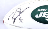 Boomer Esiason Autographed New York Jets Logo Football - Beckett W Hologram