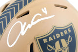 Aidan O'Connell Signed Raiders Salute to Service Speed Mini Helmet- Beckett W