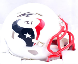 flat red football helmets Steven Nelson Autographed Texans Flat White Speed Mini Helmet-Beckett – The Jersey Source