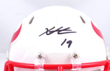 Xavier Hutchinson Autographed Texans Flat White Speed Mini Helmet-Beckett W Holo