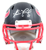 Ka'imi Fairbairn Autographed Texans Flat Black Speed Mini Helmet- Beckett W Holo