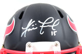 Ka'imi Fairbairn Autographed Texans Flat Black Speed Mini Helmet- Beckett W Holo