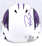 Ray Lewis Autographed Baltimore Ravens Lunar Speed Mini Helmet - Beckett W Holo