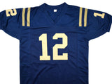 Roger Staubach Autographed Navy College Style Jersey - Beckett W Hologram *Black