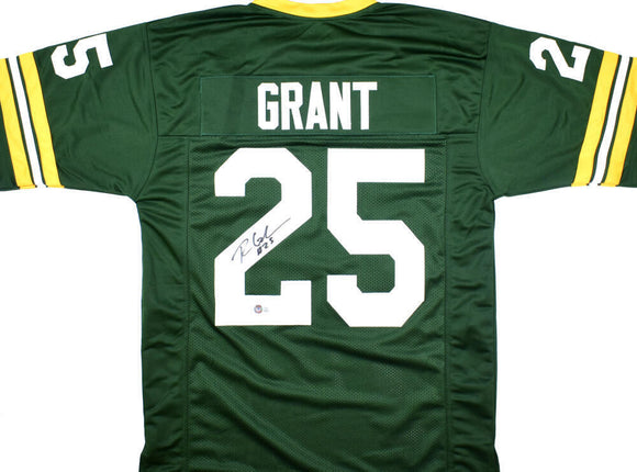 Ryan Grant Autographed Green Pro Style Jersey- Beckett Hologram *Black