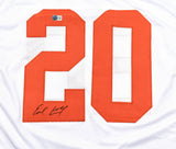 Earl Campbell Autographed White College Style Jersey - Beckett W Hologram *Black