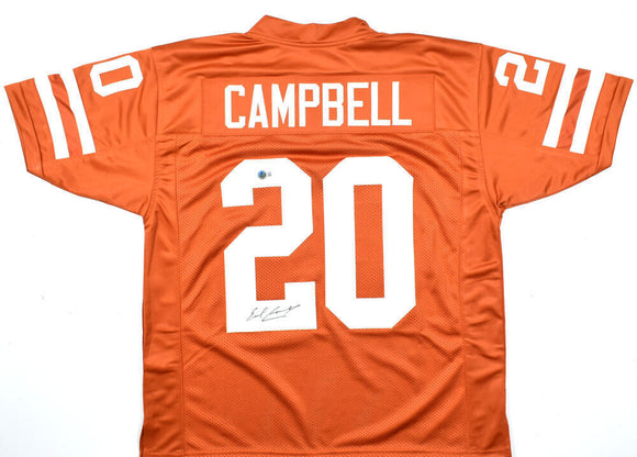 Earl Campbell Autographed Orange College Style Jersey  - Beckett W Hologram