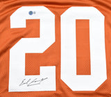 Earl Campbell Autographed Orange College Style Jersey  - Beckett W Hologram