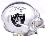 Aidan O'Connell Autographed Raiders Speed Mini Helmet-Beckett W Hologram *Thin