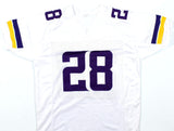 Adrian Peterson Autographed White Pro Style Jersey- Beckett W Hologram *2