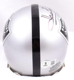 Howie Long Autographed Raiders Mini Helmet - Beckett W Hologram *Black