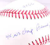 Bernie Williams Signed Rawlings OML Baseball w/ 4 Inscriptions - Beckett W Holo