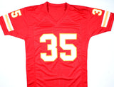 Christian Okoye Autographed Red Pro Style Jersey - Beckett W Hologram *Black