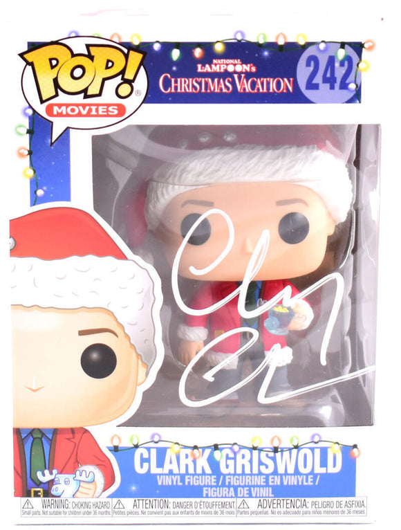 Chevy Chase Autographed Clark Griswold Funko Pop Figurine-Beckett W Hologram