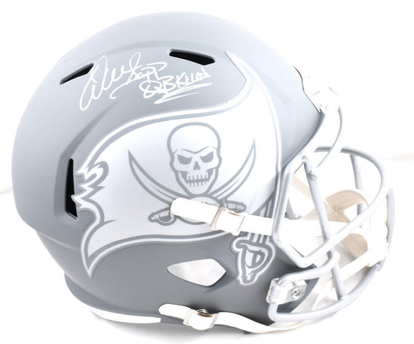 Warren Sapp Signed Buccaneers F/S Slate Speed Helmet w/QB Killa- Beckett W Holo