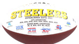 Joe Greene Pittsburgh Steelers Logo Football w/HOF - Beckett W Hologram *Black