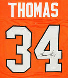 Thurman Thomas Autographed Orange College Style Jersey- JSA W Auth *4