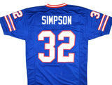O.J. Simpson Unsigned Blue Pro Style Jersey