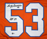 Randy Gradishar Autographed Pro Style Orange Jersey w/HOF - Beckett W Hologram