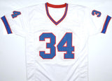 Thurman Thomas Autographed White Pro Style Jersey w/HOF - Beckett W Hologram