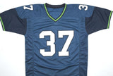 Shaun Alexander Autographed Blue Pro Style Jersey - Beckett W Hologram *Black