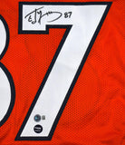 Ed McCaffrey Autographed Orange Pro Style Jersey - Beckett W Hologram *Black