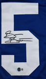 Brian Bosworth Autographed Blue Pro Style Jersey- Beckett W Hologram *Black