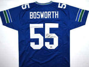 Brian Bosworth Autographed Blue Pro Style Jersey- Beckett W Hologram *Black