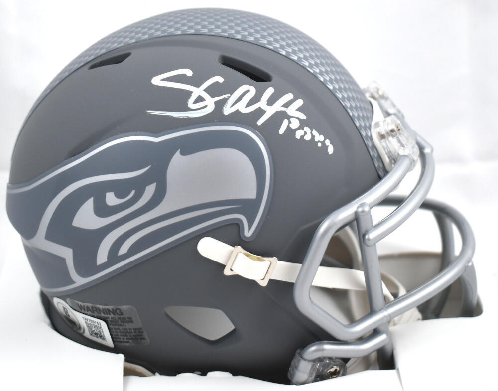 Shaun Alexander Autographed Seattle Seahawks Slate Mini Helmet-Beckett – The Jersey Source