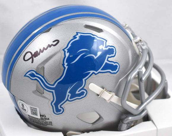 Jameson Williams Autographed Detroit Lions Speed Mini Helmet-Beckett W Hologram