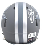 Emmitt Smith Autographed Dallas Cowboys Slate Speed Mini Helmet-Beckett W Holo