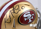 Ken Norton Jr. Autographed San Francisco 49ers Speed Mini Helmet - Prova *Black