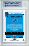 2019 Donruss Optic Pink #171 T.J. Hockenson Rated Rookie Lions BAS Auto 10