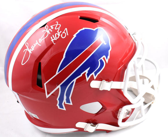 Thurman Thomas Signed Bills 87-01 F/S Speed Helmet w/HOF-Beckett W Holo *White