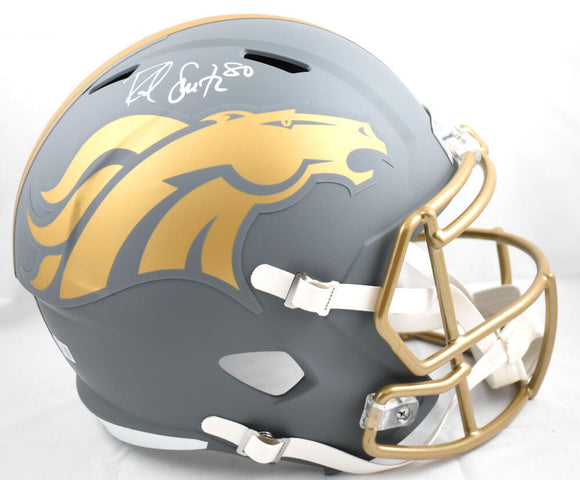 Rod Smith Autographed Denver Broncos F/S Slate Speed Helmet