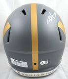 Brian Robinson Jr. Signed Commanders F/S Slate Speed Helmet - Beckett W Hologram