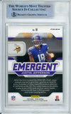 2020 Panini Prizm Emergent No Huddle #10 Justin Jefferson RC Vikings BAS Auto 10