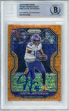 2020 Panini Orange Disco #398 Justin Jefferson RC Minnesota Vikings BAS Auto 10