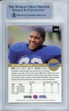 1993 Skybox Premium #144 Michael Strahan RC New York Giants BAS Autograph 10