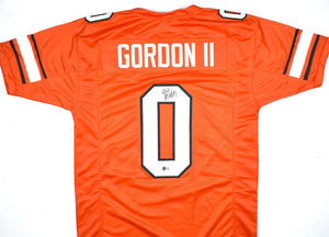 Ollie Gordon II Autographed Orange College Style Jersey - Beckett W Holo *Black