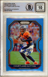 2020 Panini Prizm Light Blue #111 Courtland Sutton Broncos BAS Autograph 10