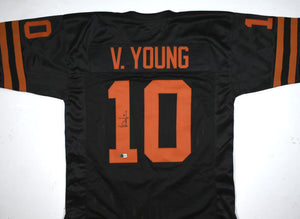 Vince Young Autographed College Black Style Jersey - Beckett W Hologram *Black