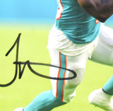 Tyreek Hill Autographed Miami Dolphins 8X10 Teal Jersey Photo- Beckett W Holo