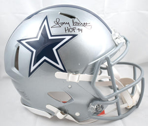 Tony Dorsett Signed Cowboys F/S Speed Authentic Helmet w/HOF- Beckett W Holo