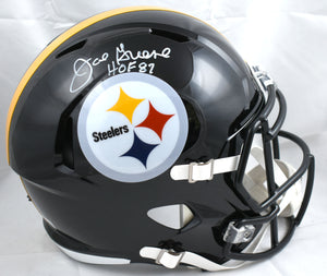 Joe Greene Autographed Steelers F/S Speed Helmet w/HOF-Beckett W Hologram *White