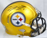 Pat Freiermuth Autographed Steelers Flash Speed Mini Helmet-Beckett W Hologram