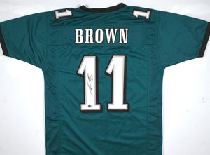 A.J. Brown Autographed Green Pro Style Jersey-Beckett W Hologram *Black