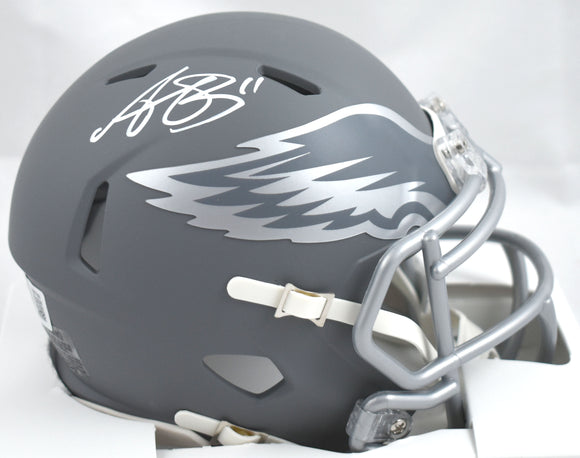 A.J. Brown Signed Philadelphia Eagles Slate Speed Mini Helmet-Beckett W Hologram