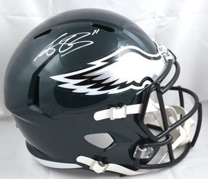 A.J. Brown Autographed Philadelphia Eagles F/S Speed Helmet-Beckett W Hologram