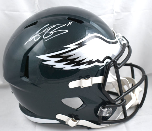 AJ Brown Autographed Philadelphia Eagles F/S Speed Helmet-Beckett W Hologram